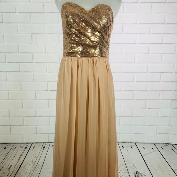 B2 BRIDESMAIDS BY JASMINE B183064 - ROSE GOLD - SIZE 12 - Picture 4 of 16